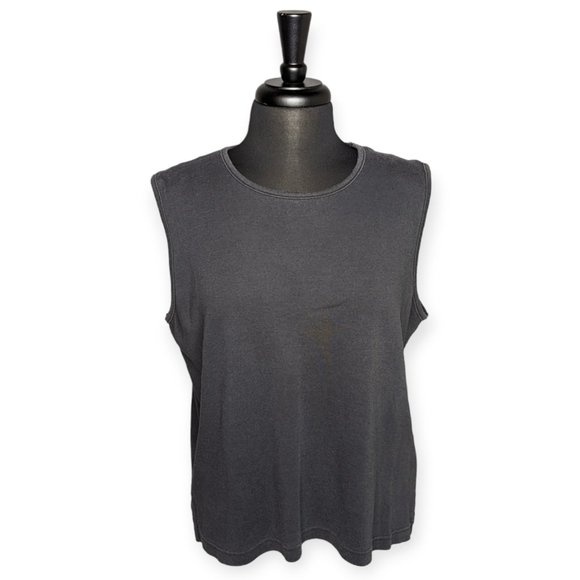 BonWorth Sleeveless Black Top Size Large Petite - Picture 1 of 11
